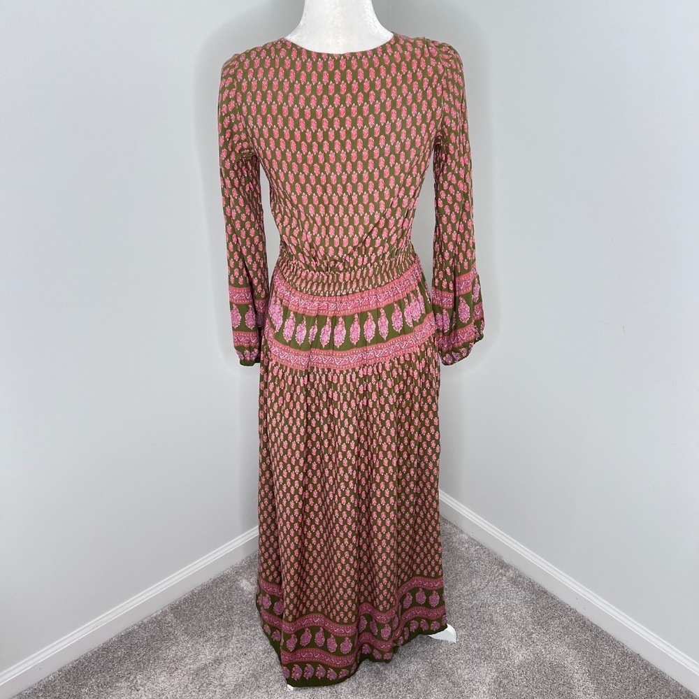 RAGA Split Geometric Bohemian Maxi Dress S - Picture 4 of 7